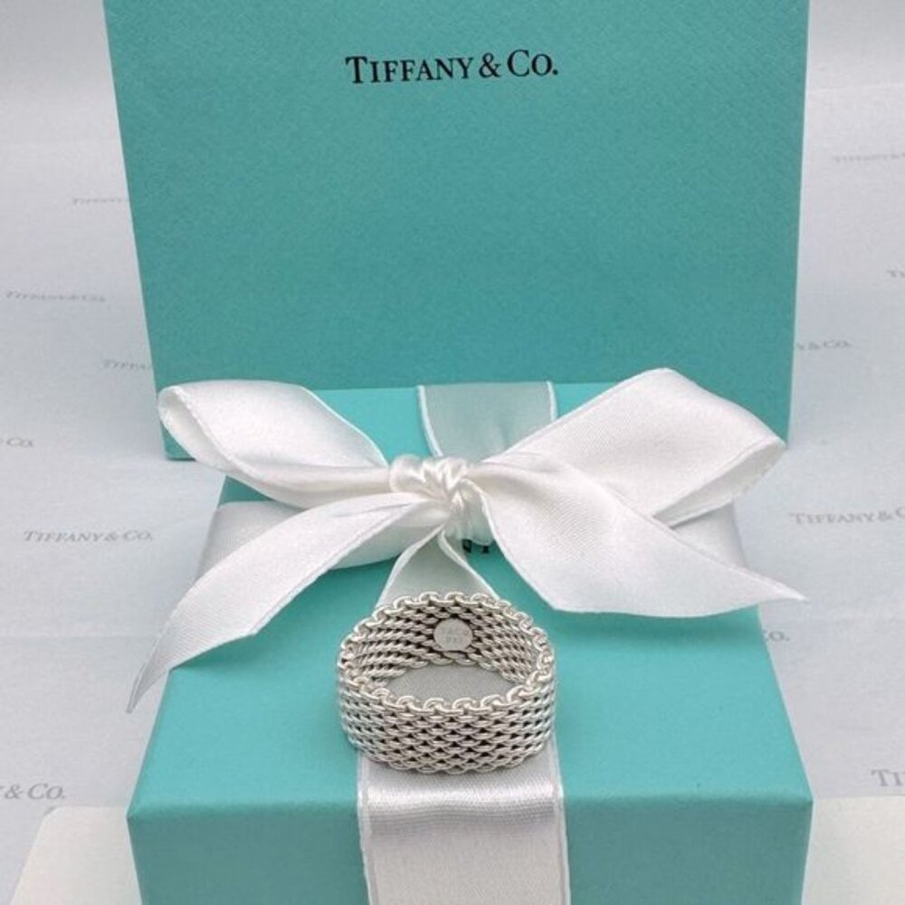 Tiffany & Co Sterling Silver Somerset Mesh Ring